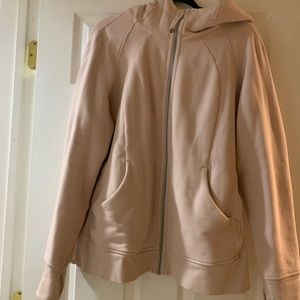 Lululemon Light Pink Scuba Zip Up Hoodie Size 20